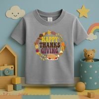 Happy Thanksgiving Fall Holiday Toddler T-Shirt thumb 3