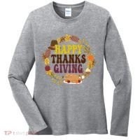Happy Thanksgiving Fall Holiday Women's Long Sleeve Shirt thumb 0
