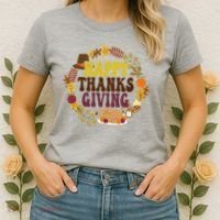 Happy Thanksgiving Fall Holiday Women's T-Shirt thumb 2