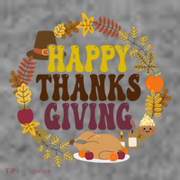 Happy Thanksgiving Fall Holiday Kids T-Shirt thumb 4