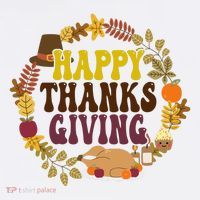 Happy Thanksgiving Fall Holiday Button thumb 1