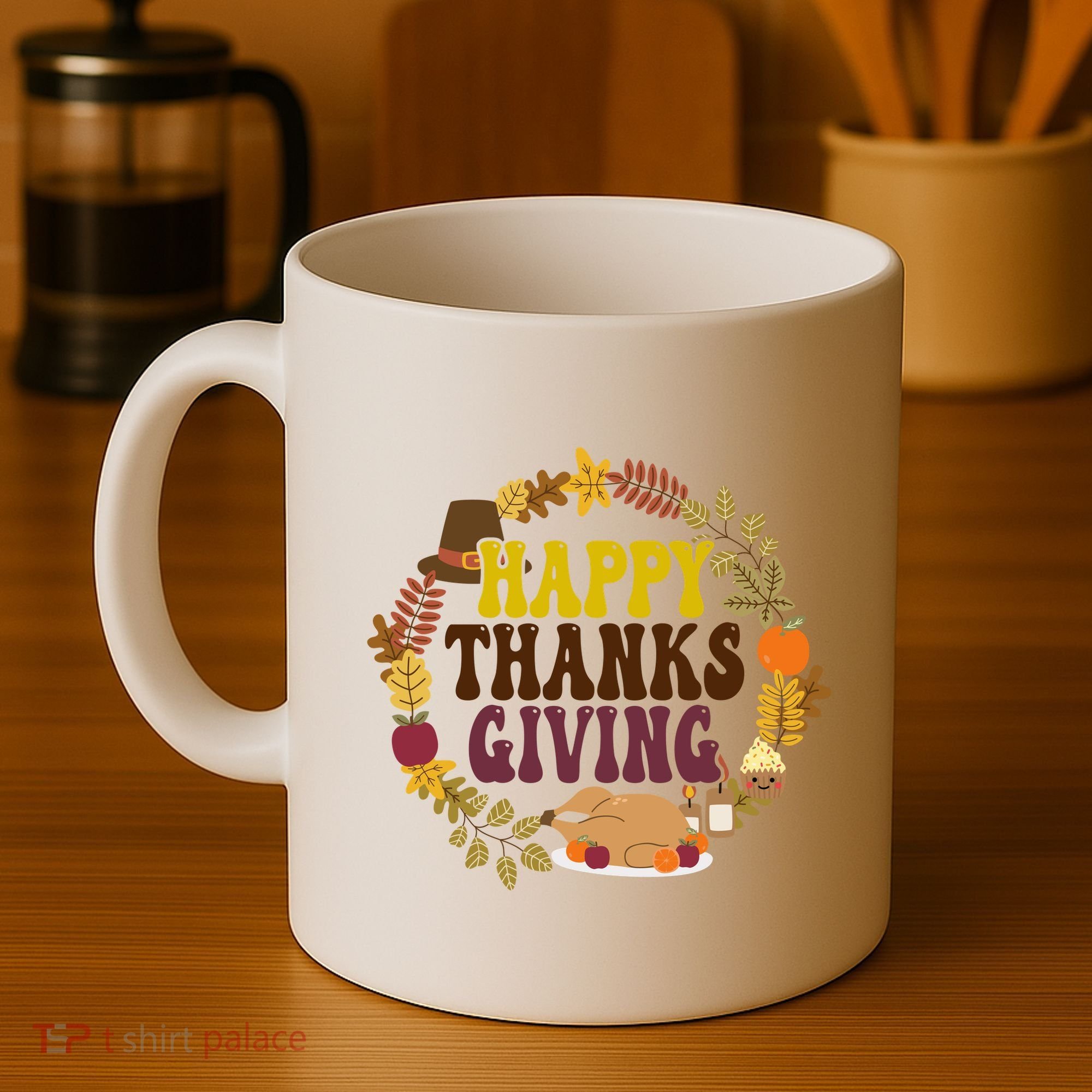 Happy Thanksgiving Fall Holiday Coffee Mug