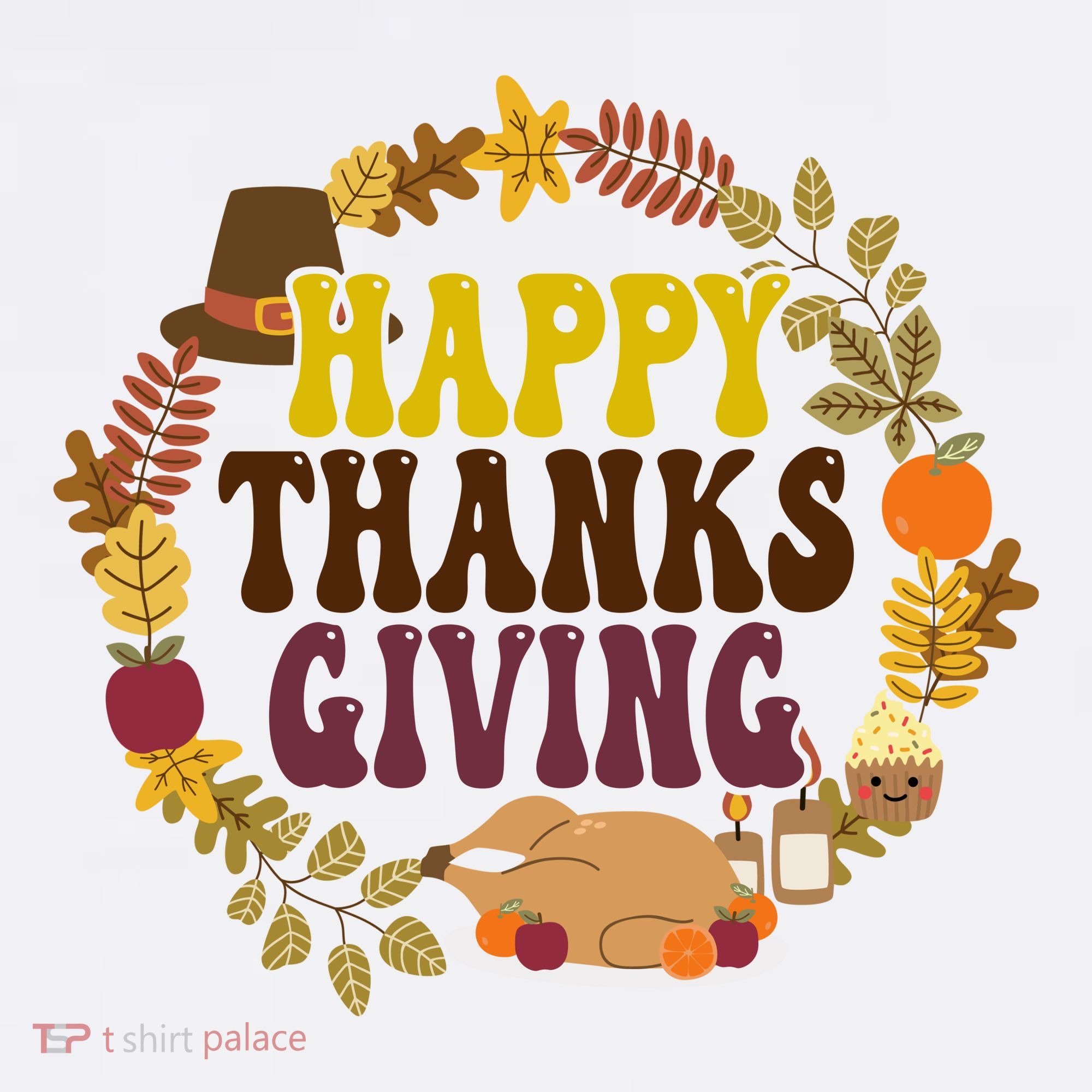 Happy Thanksgiving Fall Holiday Mousepad