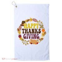 Happy Thanksgiving Fall Holiday Golf Towel thumb 0