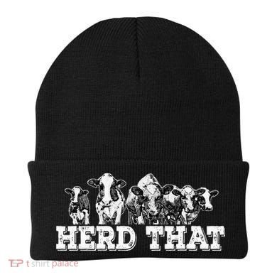 Herd That Funny Cow Lover Farmer Gift Beanie