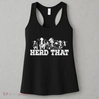 Herd That Funny Cow Lover Farmer Gift Women's Tank Top thumb 3