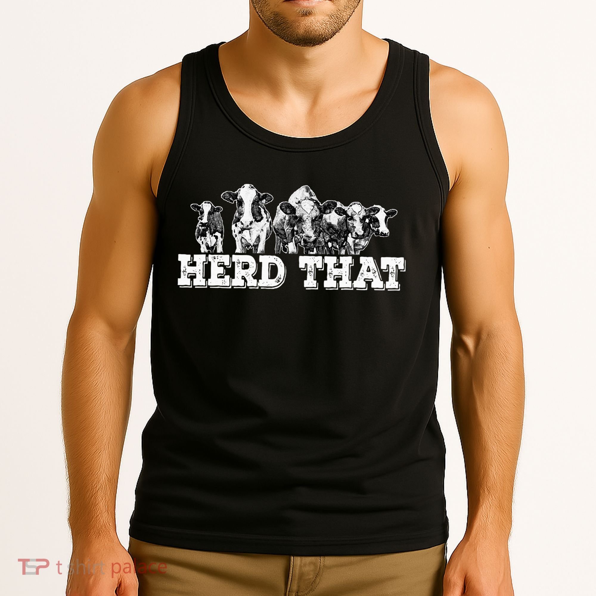 Herd That Funny Cow Lover Farmer Gift Tank Top