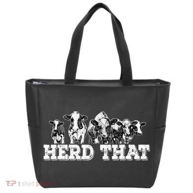 Herd That Funny Cow Lover Farmer Gift Tote Bag