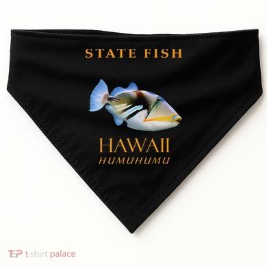 Hawaii Territory Fish The Humuhumu USA-Made Doggie Bandana