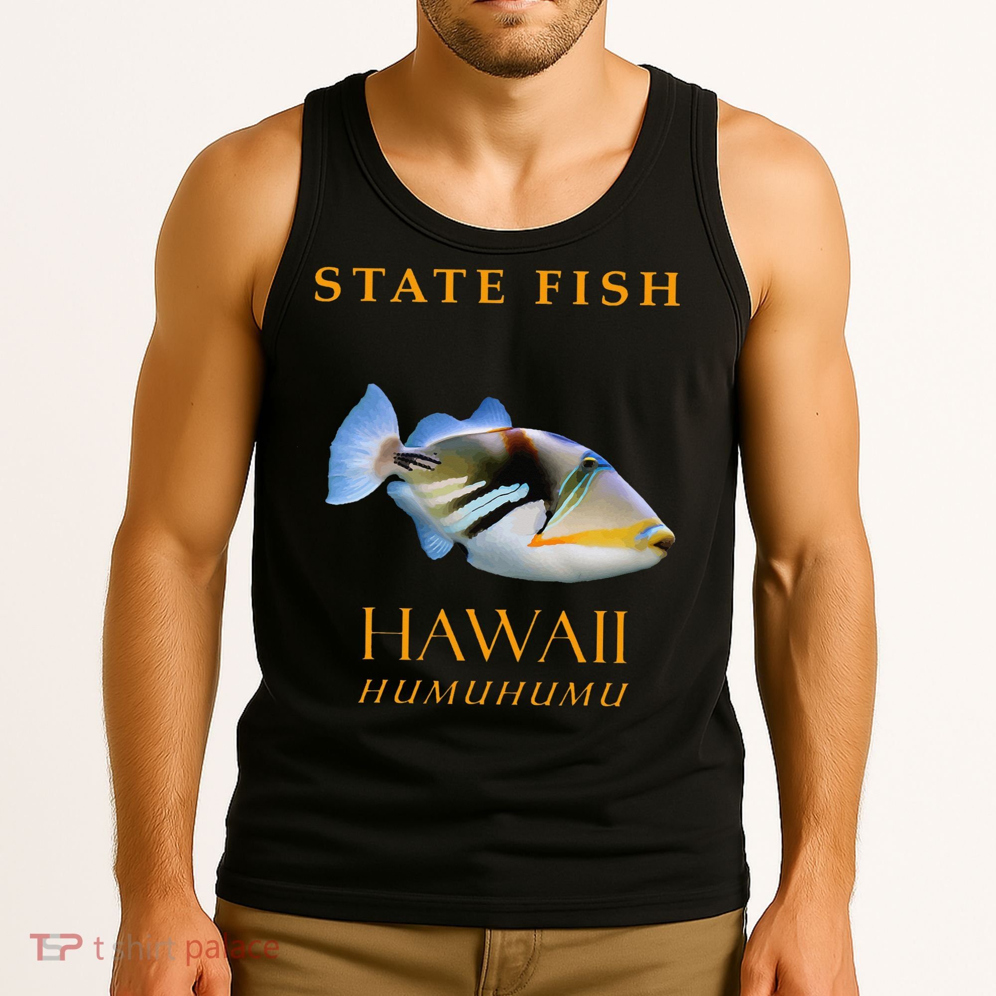 Hawaii Territory Fish The Humuhumu Tank Top