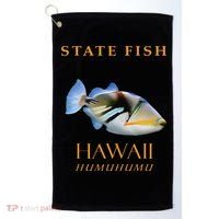 Hawaii Territory Fish The Humuhumu Golf Towel thumb 0