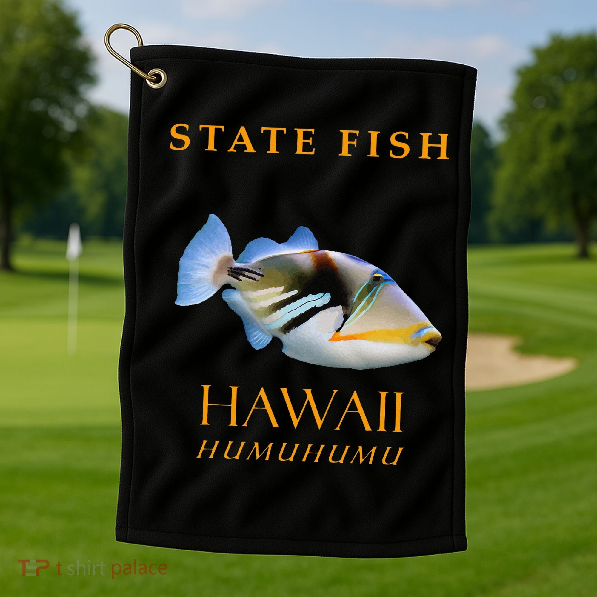 Hawaii Territory Fish The Humuhumu Golf Towel