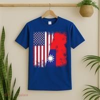 Half Taiwanese Flag Vintage Taiwan Usa Gift Great Gift T-Shirt thumb 2