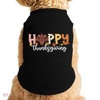 Happy Thanksgiving Fall Turkey Doggie Tank thumb 0