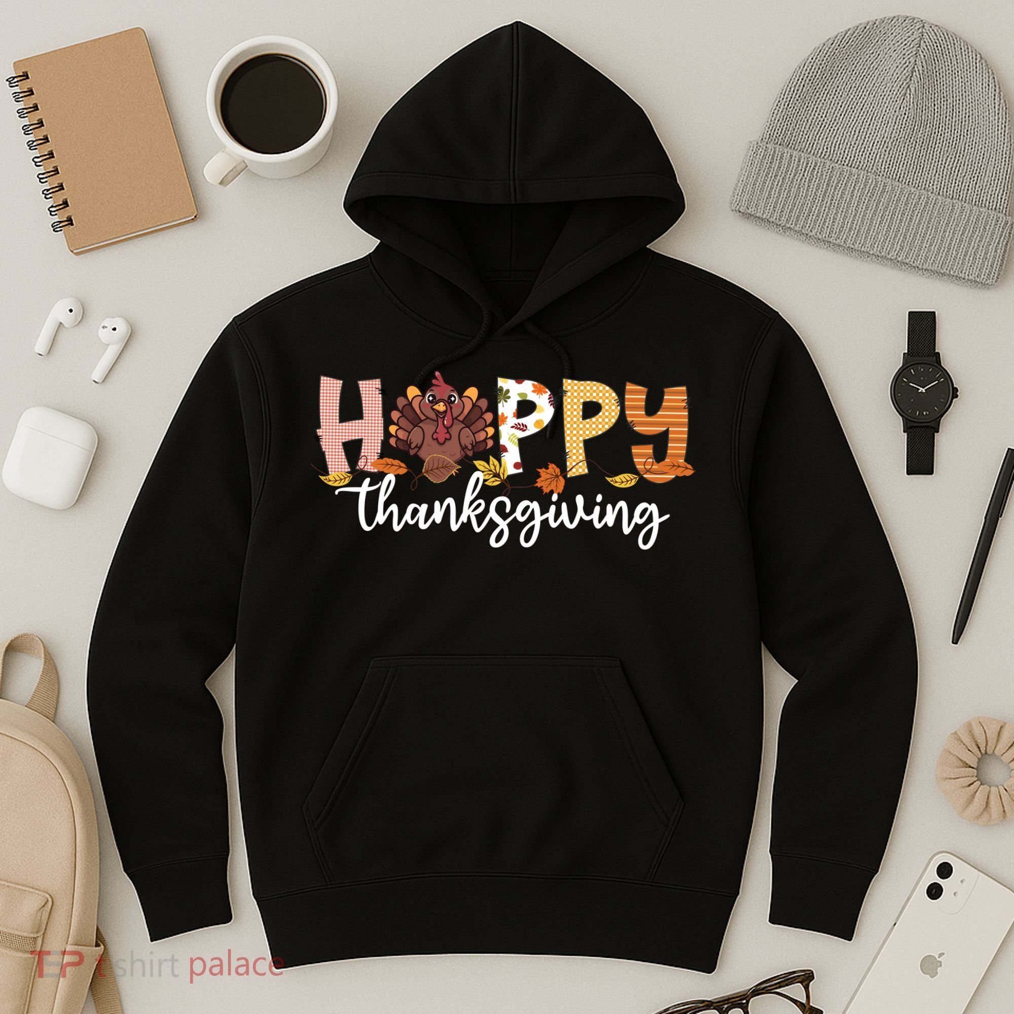 Happy Thanksgiving Fall Turkey Hoodie