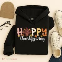 Happy Thanksgiving Fall Turkey Hoodie thumb 4
