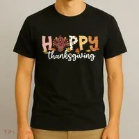 Happy Thanksgiving Fall Turkey T-Shirt thumb 3