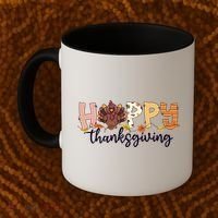 Happy Thanksgiving Fall Turkey Coffee Mug thumb 2