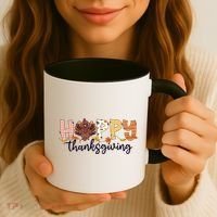 Happy Thanksgiving Fall Turkey Coffee Mug thumb 3