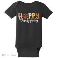 Happy Thanksgiving Fall Turkey Baby Bodysuit thumb 0