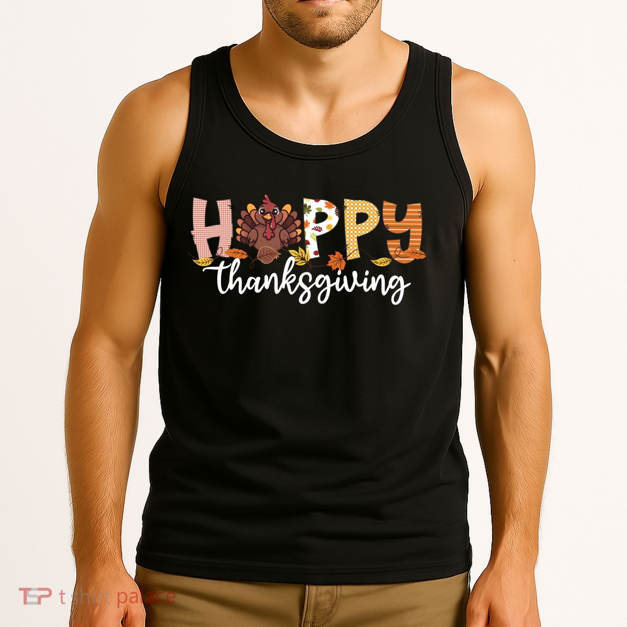 Happy Thanksgiving Fall Turkey Tank Top