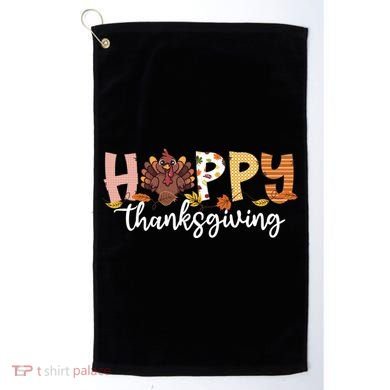 Happy Thanksgiving Fall Turkey Golf Towel