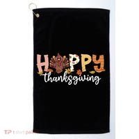 Happy Thanksgiving Fall Turkey Golf Towel thumb 0