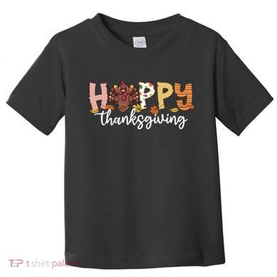 Happy Thanksgiving Fall Turkey Toddler T-Shirt