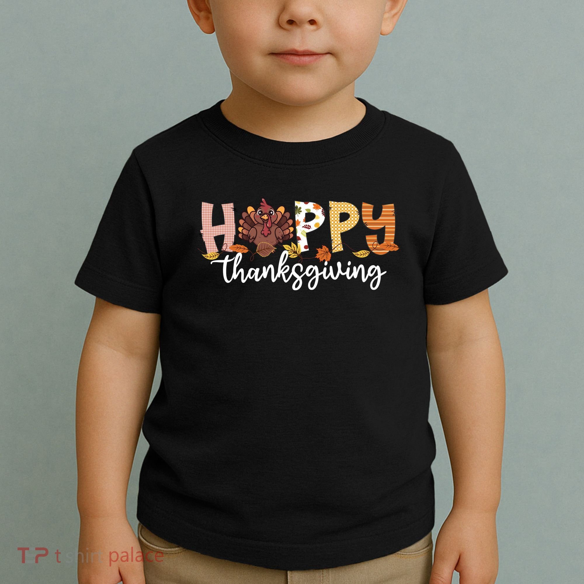 Happy Thanksgiving Fall Turkey Toddler T-Shirt
