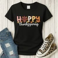 Happy Thanksgiving Fall Turkey Women's T-Shirt thumb 3