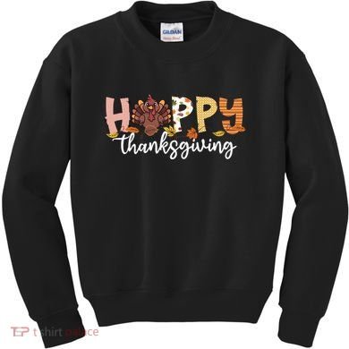 Happy Thanksgiving Fall Turkey Kids Sweatshirt