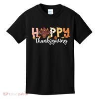 Happy Thanksgiving Fall Turkey Kids T-Shirt thumb 0