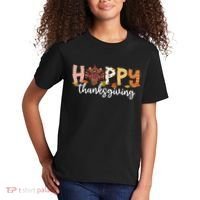 Happy Thanksgiving Fall Turkey Kids T-Shirt thumb 2