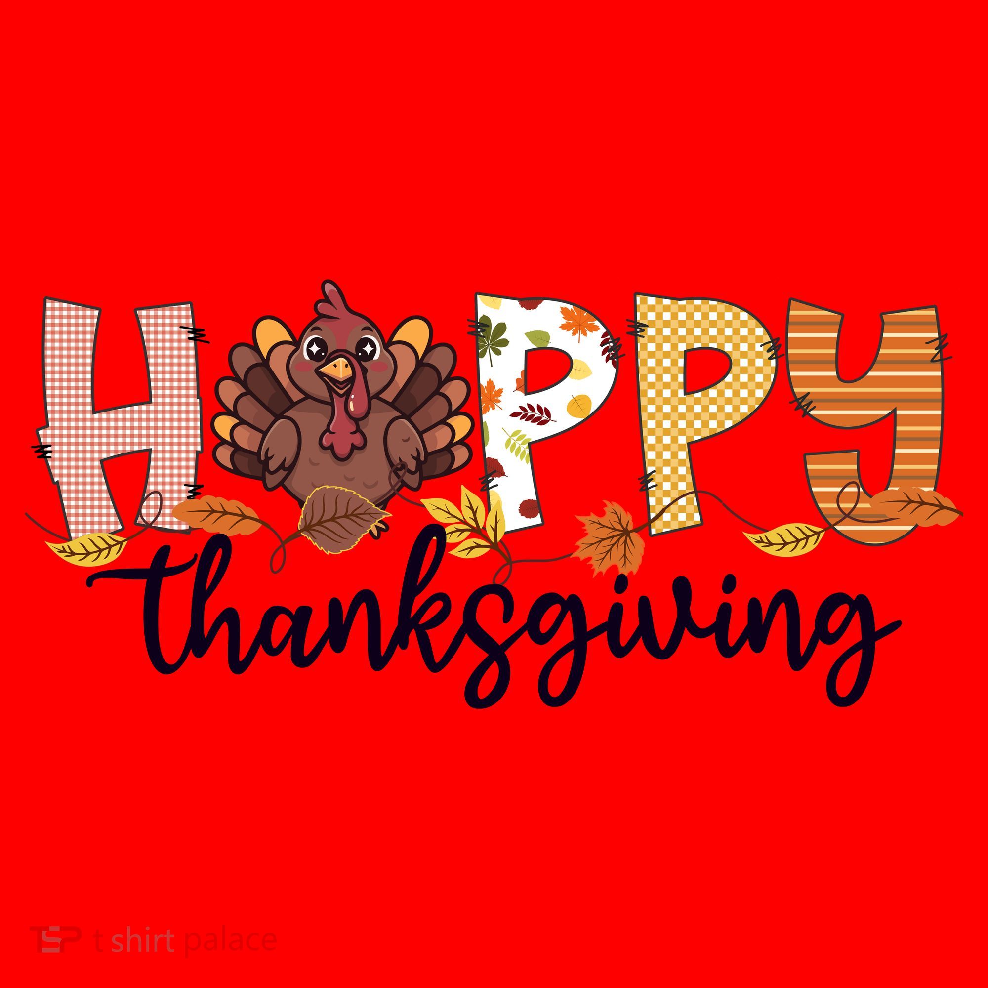 Happy Thanksgiving Fall Turkey Santa Hat