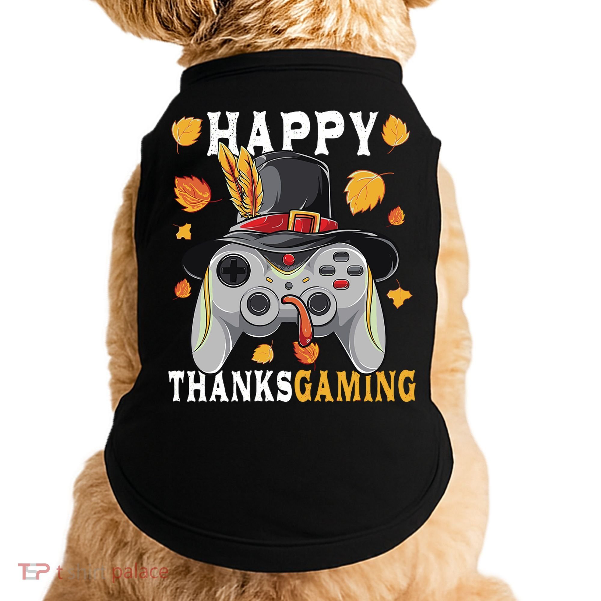 Happy Thanksgaming Funny Cute Thanksgiving Gamer Doggie Tank