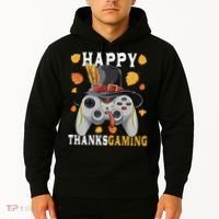 Happy Thanksgaming Funny Cute Thanksgiving Gamer Hoodie thumb 2
