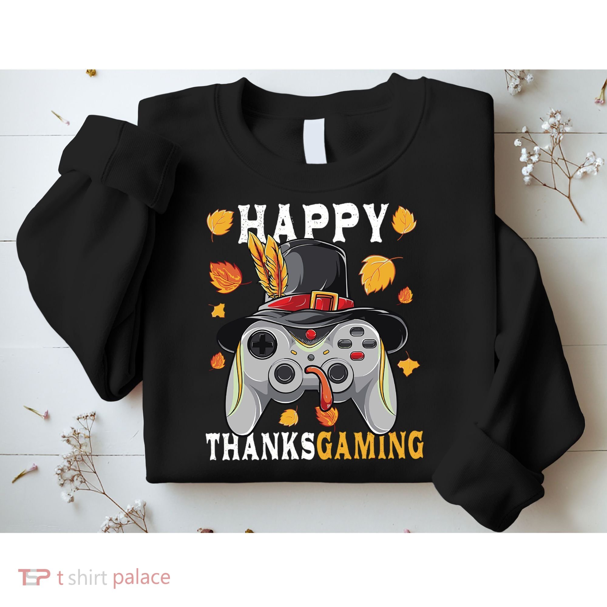 Happy Thanksgaming Funny Cute Thanksgiving Gamer Sweatshirt