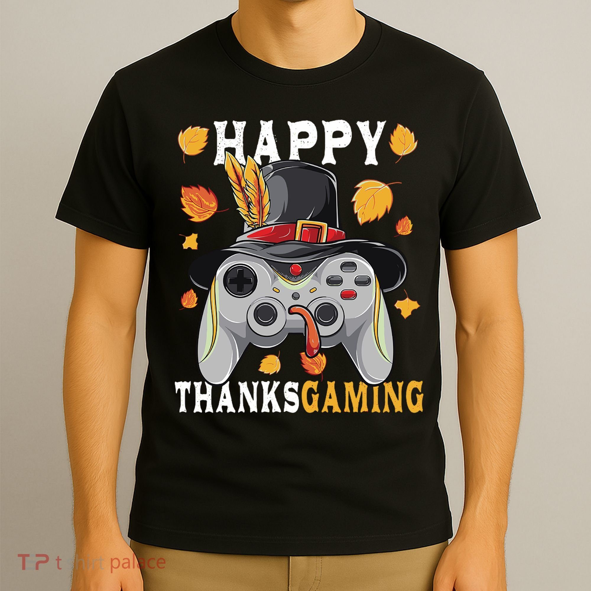 Happy Thanksgaming Funny Cute Thanksgiving Gamer T-Shirt