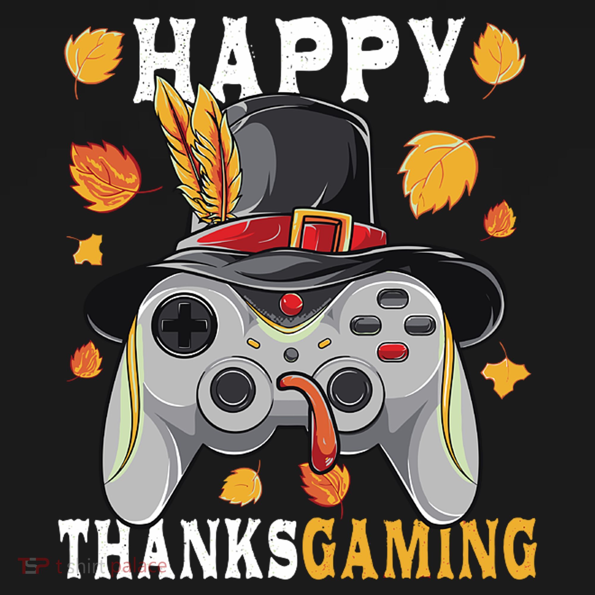 Happy Thanksgaming Funny Cute Thanksgiving Gamer Bucket Hat