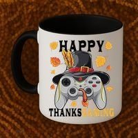 Happy Thanksgaming Funny Cute Thanksgiving Gamer Coffee Mug thumb 2