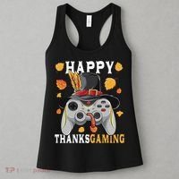 Happy Thanksgaming Funny Cute Thanksgiving Gamer Women's Tank Top thumb 3