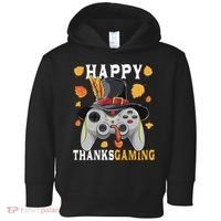 Happy Thanksgaming Funny Cute Thanksgiving Gamer Toddler Hoodie thumb 0