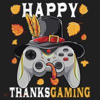 Happy Thanksgaming Funny Cute Thanksgiving Gamer Golf Towel thumb 3