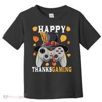Happy Thanksgaming Funny Cute Thanksgiving Gamer Toddler T-Shirt thumb 0