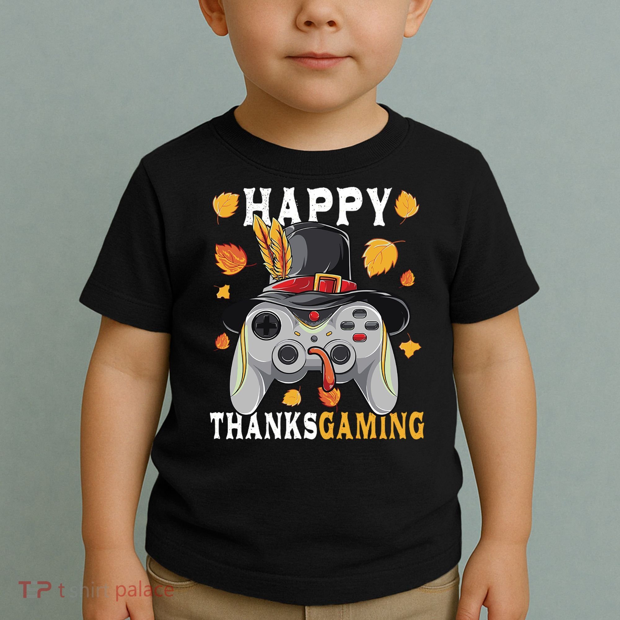 Happy Thanksgaming Funny Cute Thanksgiving Gamer Toddler T-Shirt
