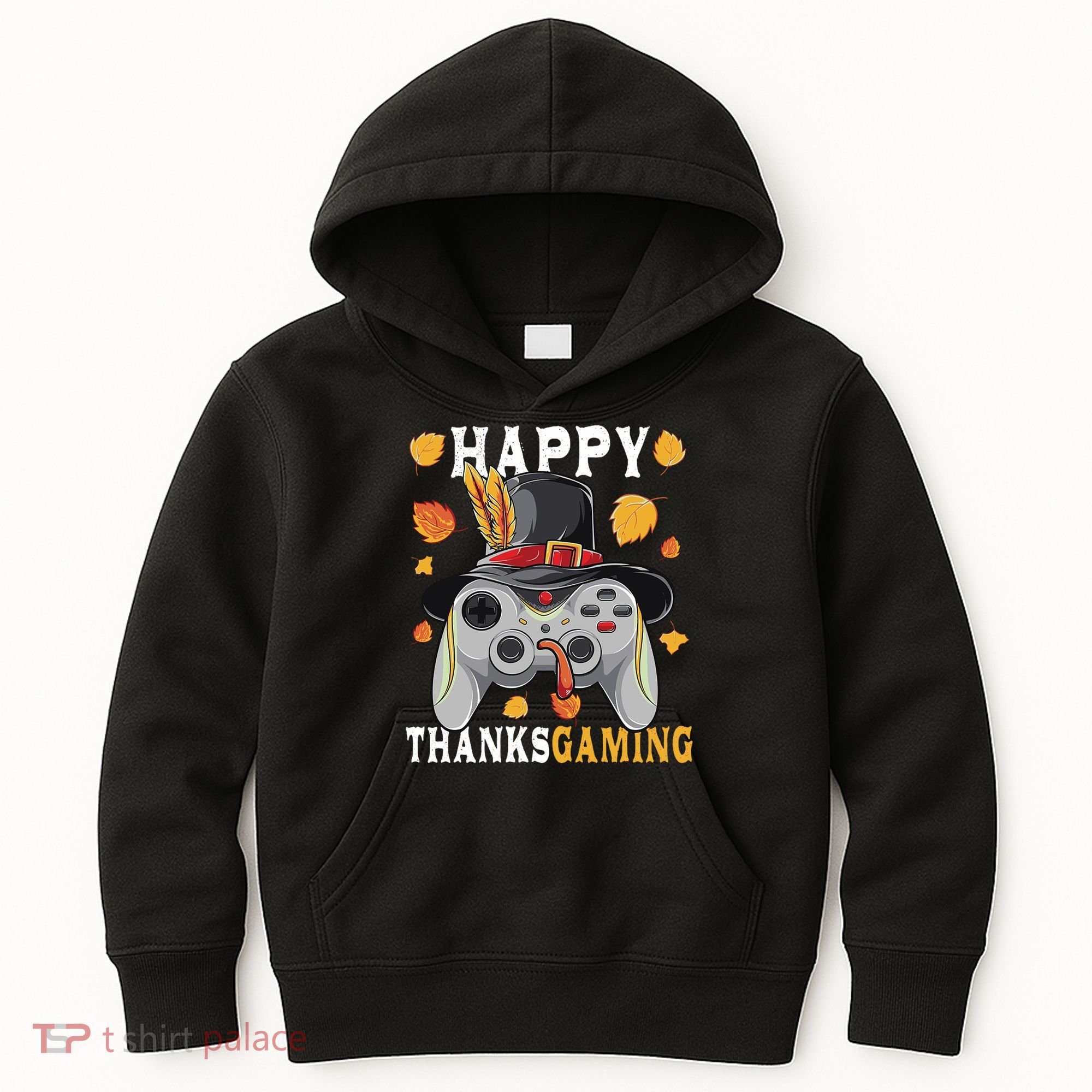 Happy Thanksgaming Funny Cute Thanksgiving Gamer Kids Hoodie