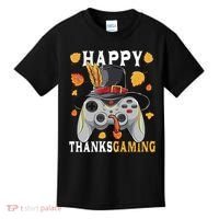 Happy Thanksgaming Funny Cute Thanksgiving Gamer Kids T-Shirt thumb 0