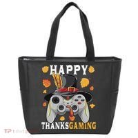 Happy Thanksgaming Funny Cute Thanksgiving Gamer Tote Bag thumb 0