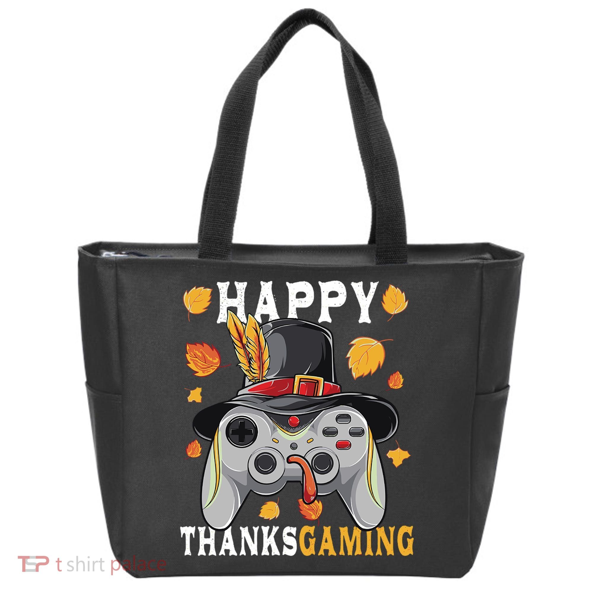 Happy Thanksgaming Funny Cute Thanksgiving Gamer Tote Bag
