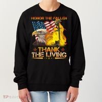 Honor The Fallen Thank The Living Memorial Day Women's Sweatshirt thumb 0